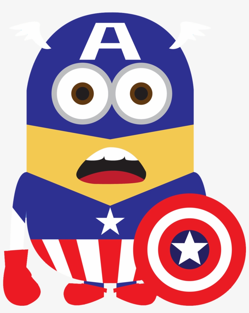 Comment Picture - Minion Captain America, transparent png download
