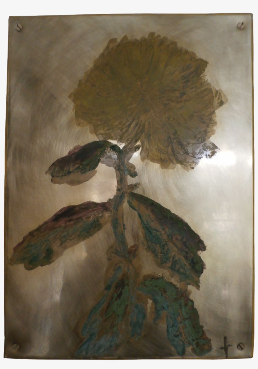 The Well Travelled Chrysanthemum Oil On Brass, - Watercolor Painting, transparent png download