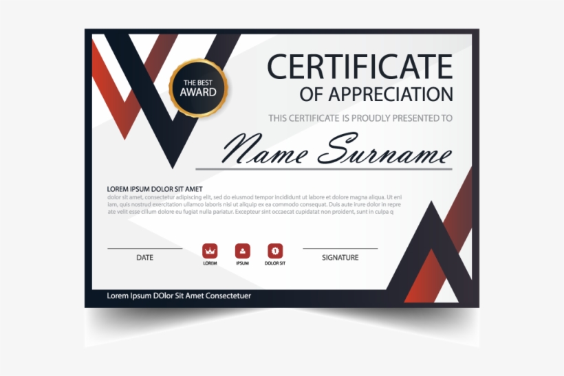 Elegance Horizontal Certificate With Vector Illustration - Vector Graphics, transparent png download