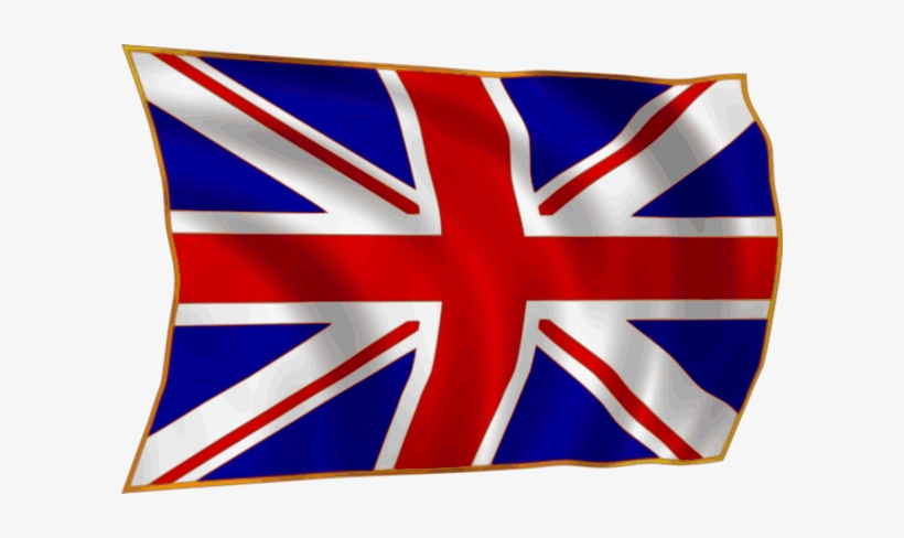 Free Vector United Kindom Union Flag Fluttering In - British Flag Gif Png, transparent png download