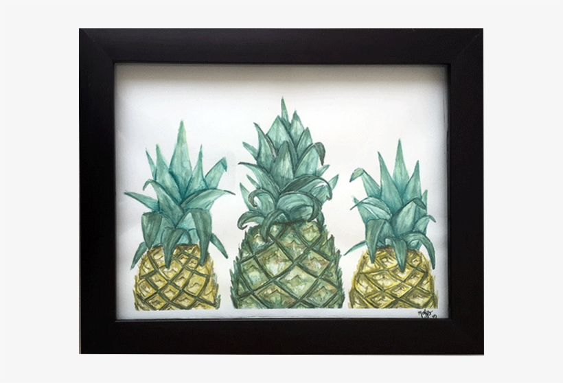 Piñas Watercolor - Picture Frame, transparent png download