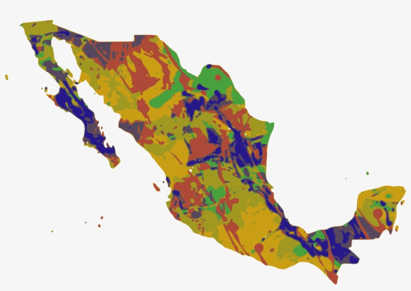 Mexico Map Watercolor Chris Smith A - Mexico Map Watercolor, transparent png download