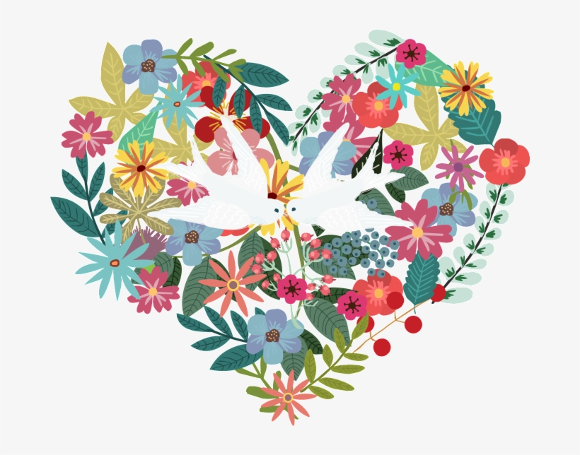 Ilustración De La Mottora Para Tu Cuento Personal - Corazon Flores Png, transparent png download