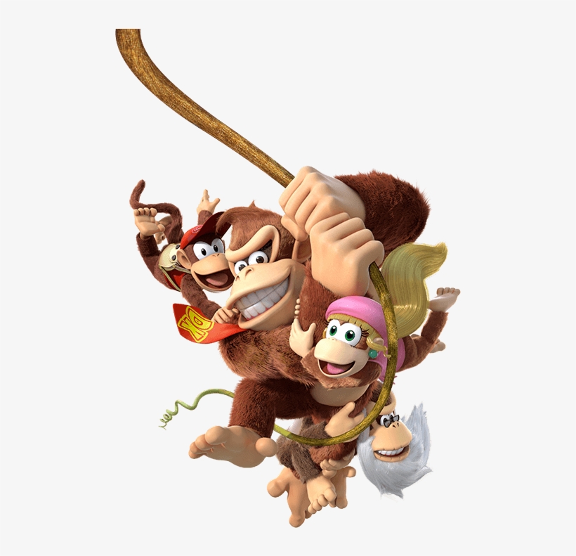 Dk Swinging - Nintendo Donkey Kong Country Tropical Wii U, transparent png download