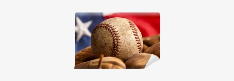 Vintage American Flag Png - Vintage Baseball 2 Pillow Case, transparent png download