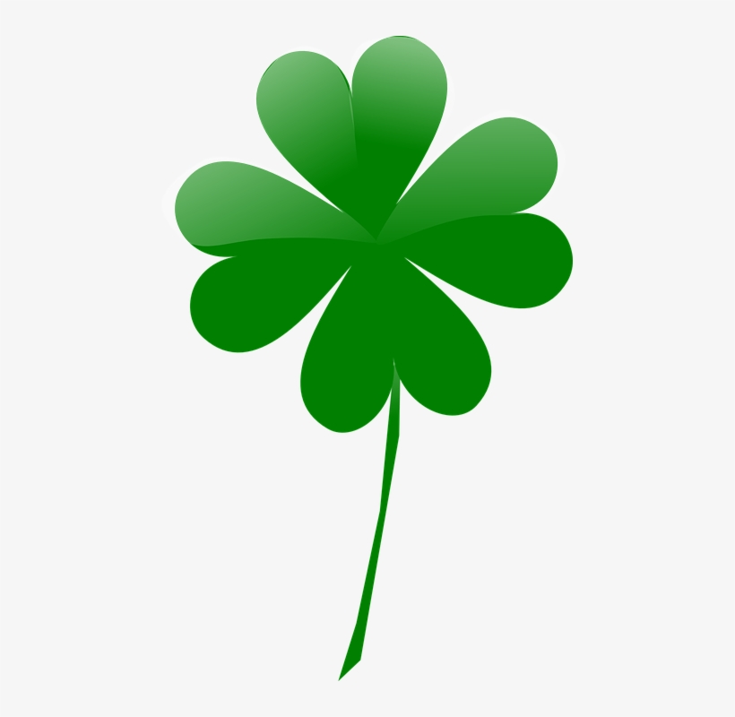 Shaded Leaf Shamrock - Four Leaf Clover Clip Art Png, transparent png download