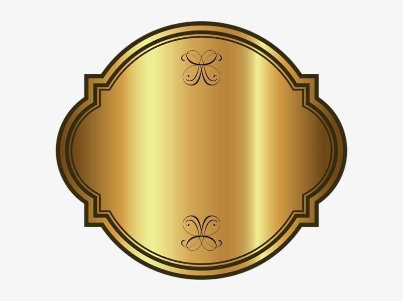 Gold Luxury Label Template Png Clipart Picture - Placas Douradas Png, transparent png download
