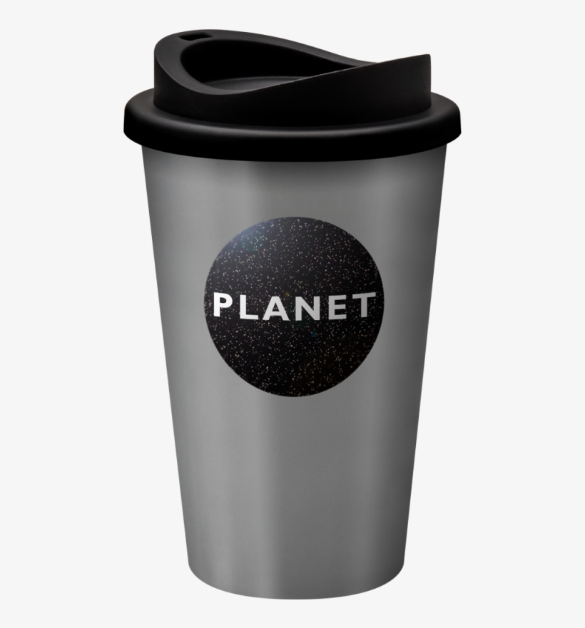 Printed Reusable Universal Coffee Mug 350ml Silver - Coffee Cup Promo Png, transparent png download