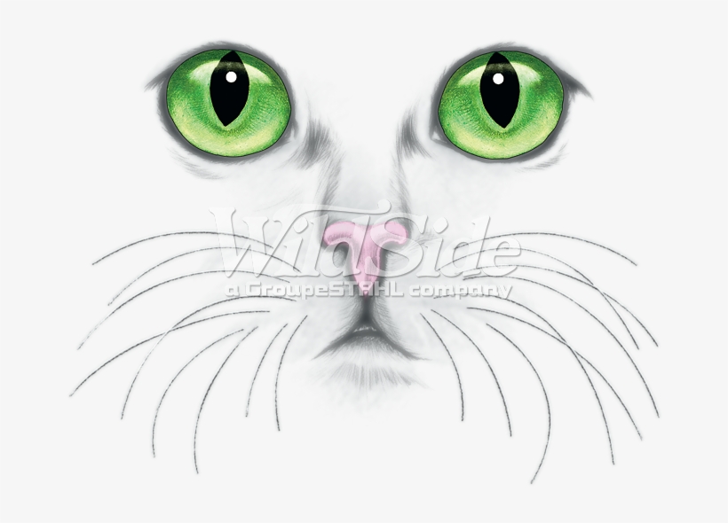 Green Eyed Cat Face - Cat, transparent png download