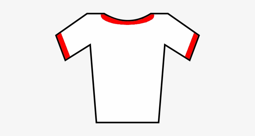 Soccer Jersey White-red - Cycling Jersey, transparent png download