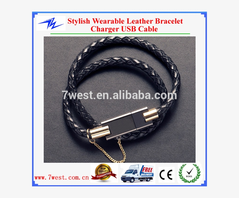 New Stylish Wearable Leather Wristband Bracelet Chain - Revive Charger Bracelet, transparent png download
