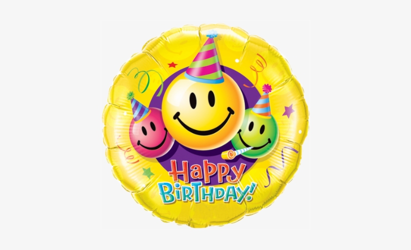 36" Birthday Smiley Faces Foil Balloon - Smiley Images For Birthday, transparent png download