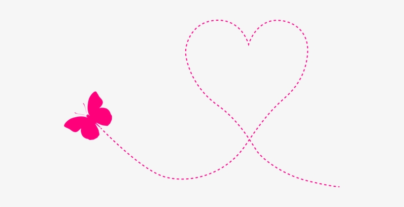 Heart Butterfly Flight Path Spring Spring - Butterfly With Trail, transparent png download