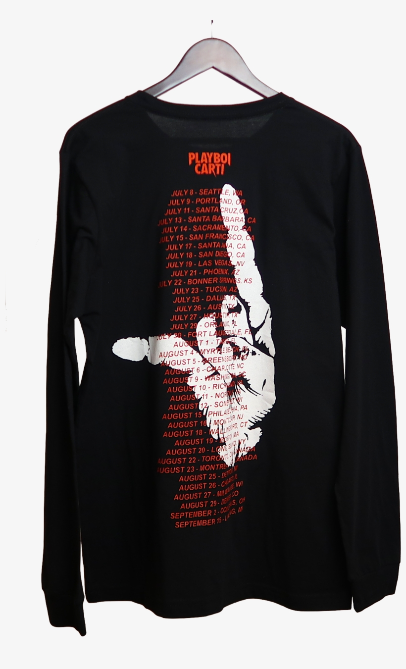 Playboi Carti Jason Mask Long Sleeve - Long-sleeved T-shirt, transparent png download
