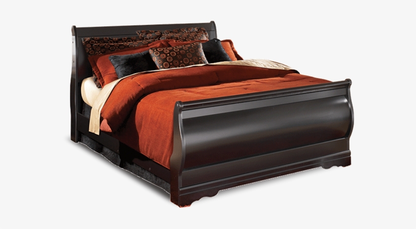 Beds - Huey Vineyard Queen Sleigh Bed Black, transparent png download