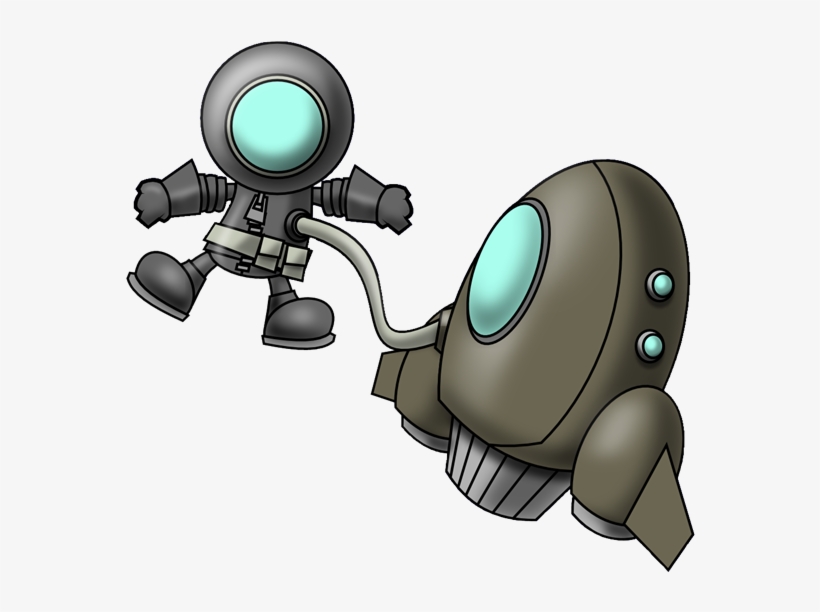 Free Astronaut Attached To Spaceship Clip Art Graphic - Astronaut Attached To Spaceship, transparent png download