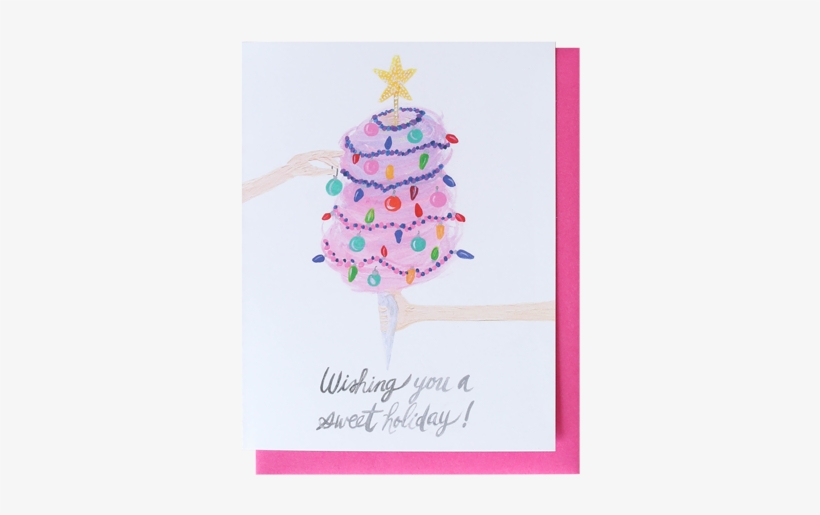 Cotton Candy Christmas Card, transparent png download