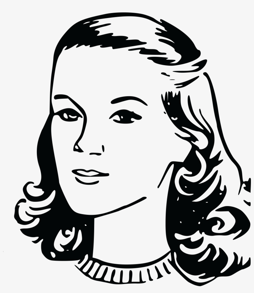 Banner Free Download Collection Of Lady Png High Quality - Woman Clipart Black And White, transparent png download