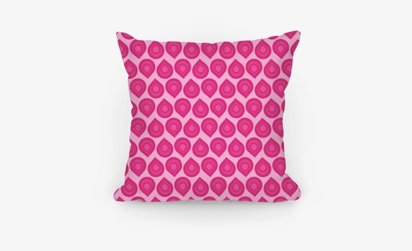 Retro Pink Tear Drop Pattern Pillow - The Purple Pillow, transparent png download