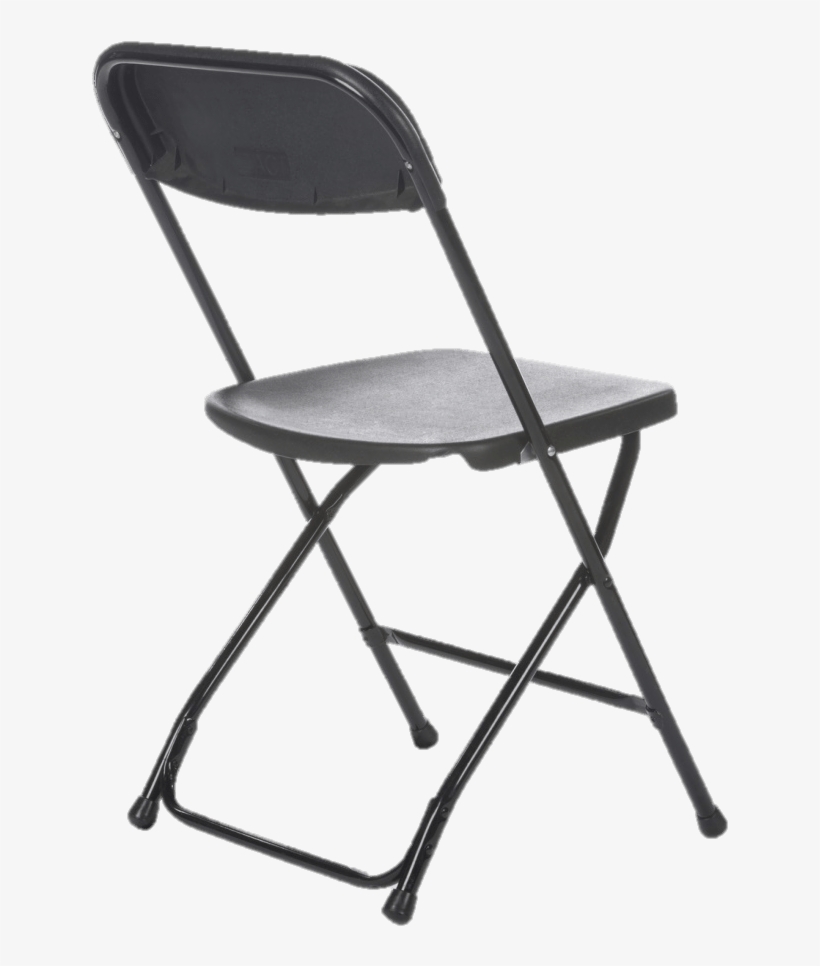 Black Plastic Folding Chair - Chair, transparent png download