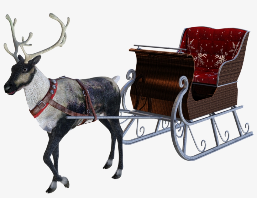 Santa - Sled, transparent png download