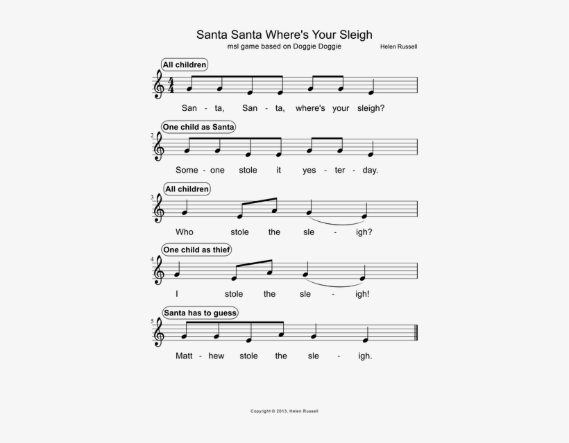Santa Santa Where's Your Sleigh-1 - Doggie Doggie Where's Your Bone Recorder, transparent png download