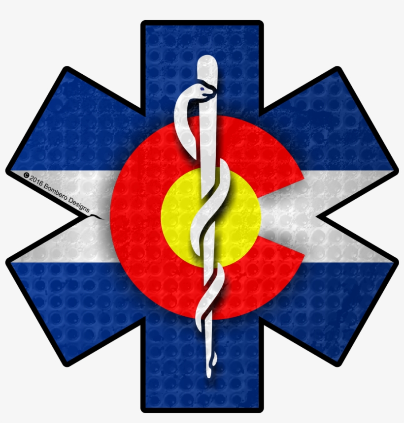 Colorado Star Of Life Sticker - Colorado Star Of Life, transparent png download