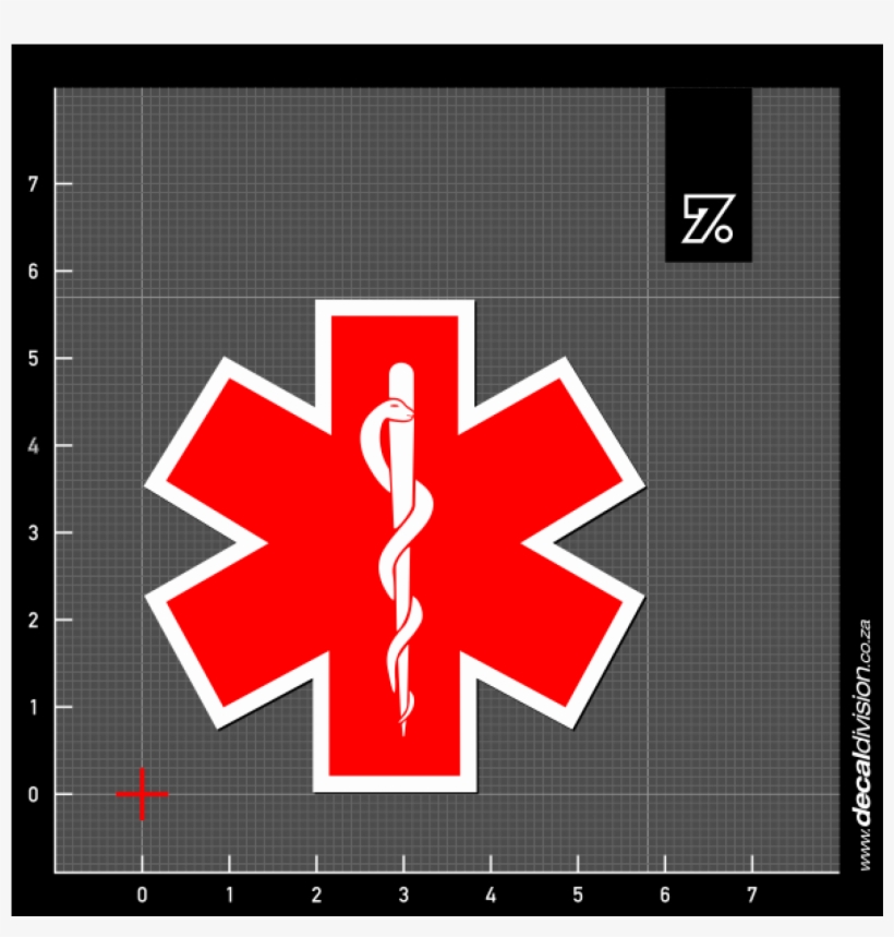 Star Of Life White Decal, transparent png download