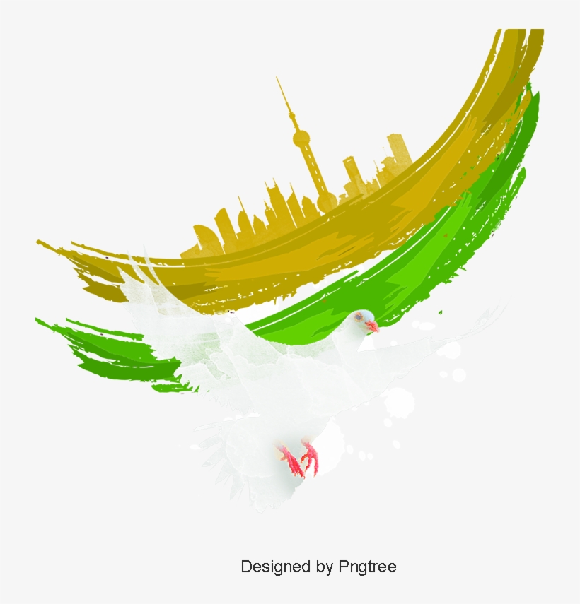 Vector Dove India Independence Day, Dove, Olive Branch, - Graphic Design, transparent png download