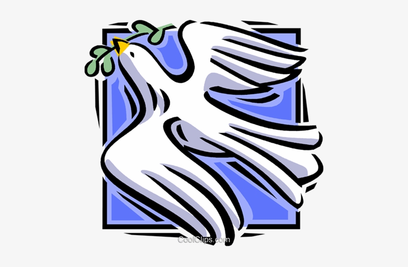 Peace Dove Flying With An Olive Branch Royalty Free - Illustration, transparent png download