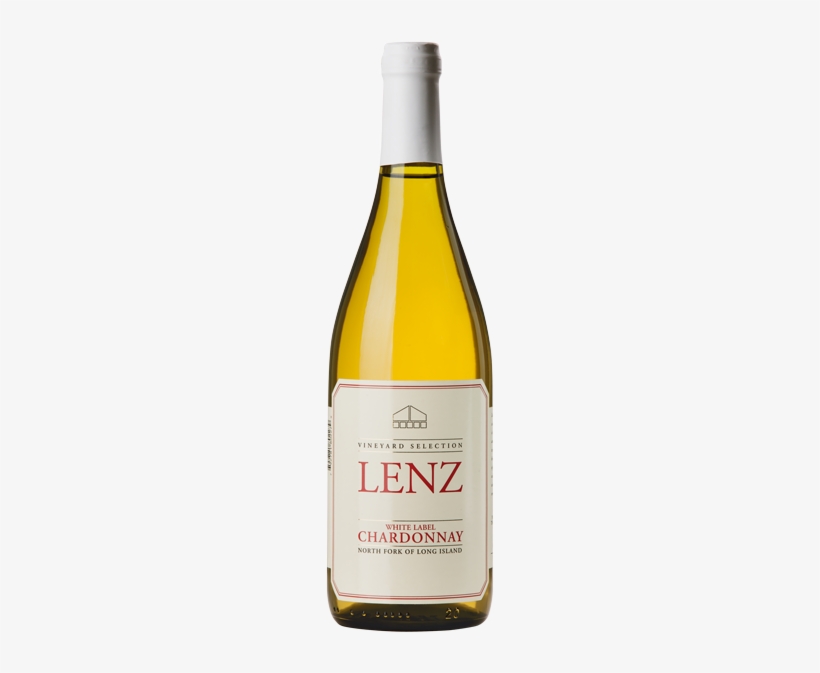 Lenz White Label Chardonnay - Glass Bottle, transparent png download