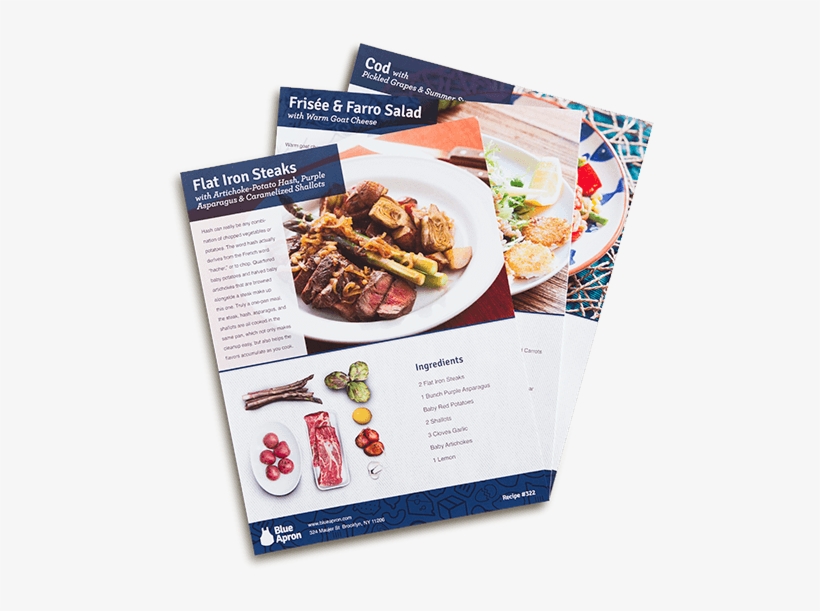Free Recipes From Blue Apron Join Blue Apron To Receive - Blue Apron Packaging Design, transparent png download