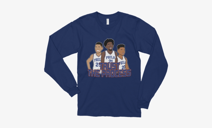 76ers Ben Simmons, Joel Embiid, Markelle Fultz - Stoney Mens Long Sleeve, transparent png download