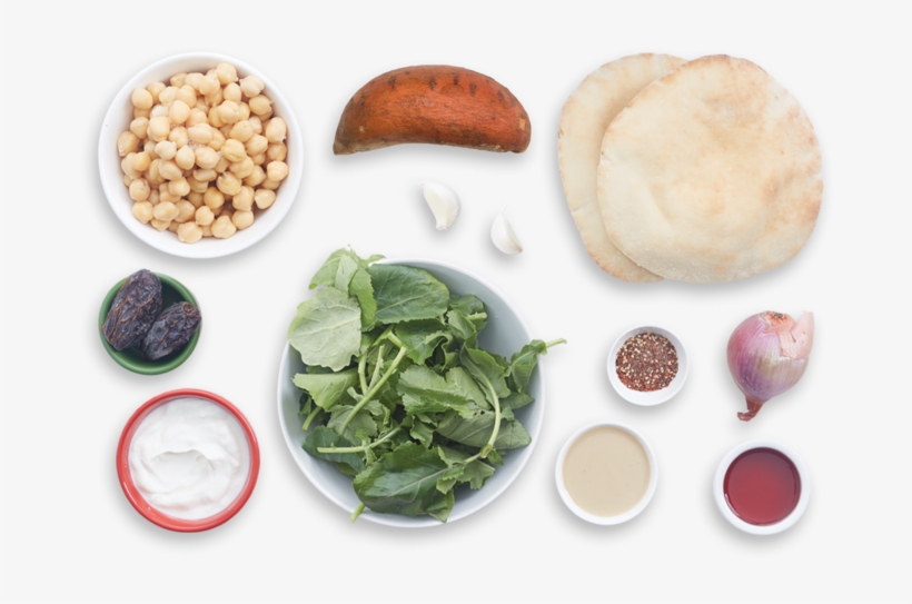 Falafel Pitas With Roasted Sweet Potato & Yogurt Sauce - Falafel, transparent png download