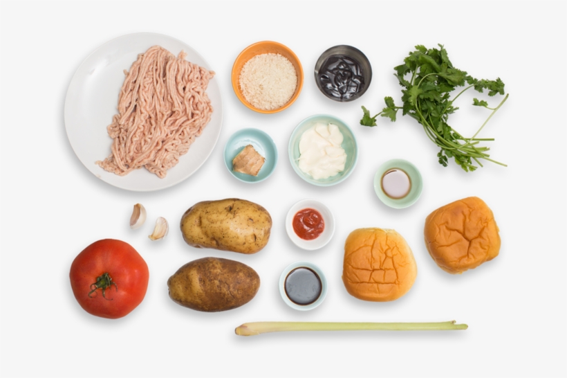 Thai Chicken Burgers With Hoisin Mayo & Roasted Potato - Blue Apron Thai Chicken Burgers, transparent png download
