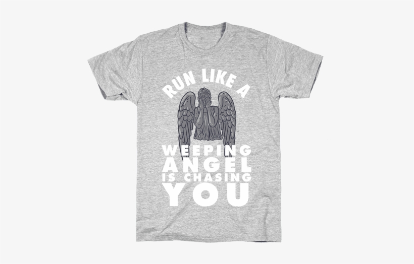 Run Like A Weeping Angel Is Chasing You Mens T-shirt - Origami Paper Crane T-shirt: Funny T-shirt From Lookhuman., transparent png download