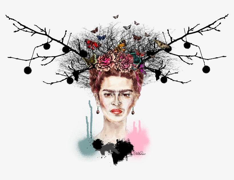 Little Deer Frida Kahlo - Frida Kahlo With Antlers, transparent png download