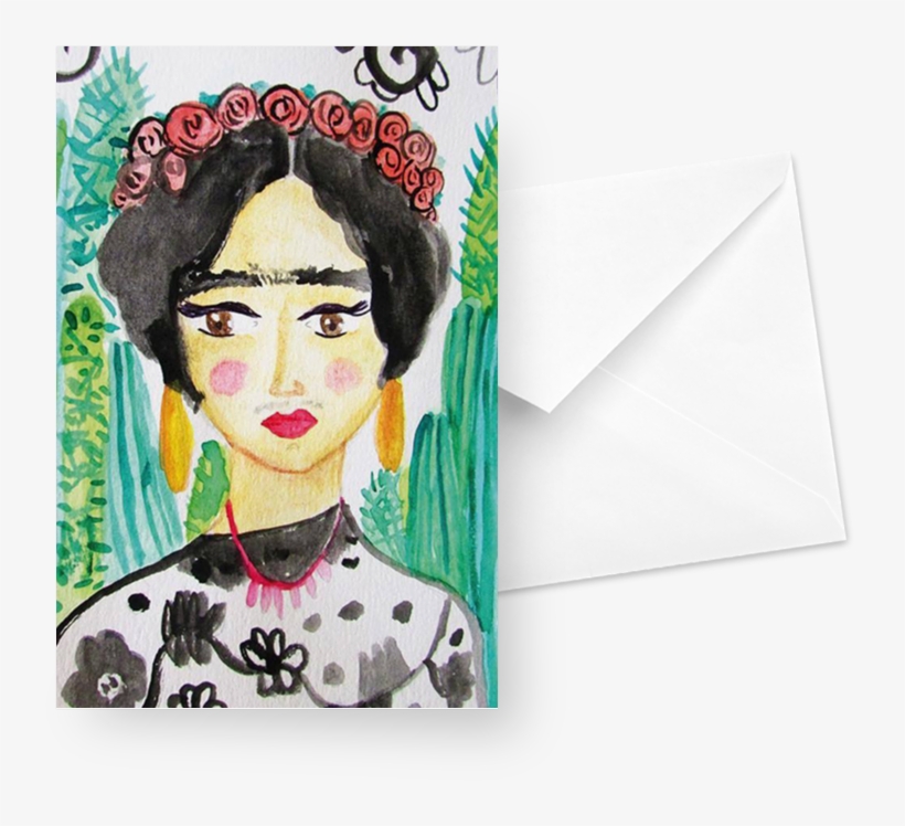 Cartão Frida Kahlo De Paloma Barbosaana - Frida Kahlo, transparent png download