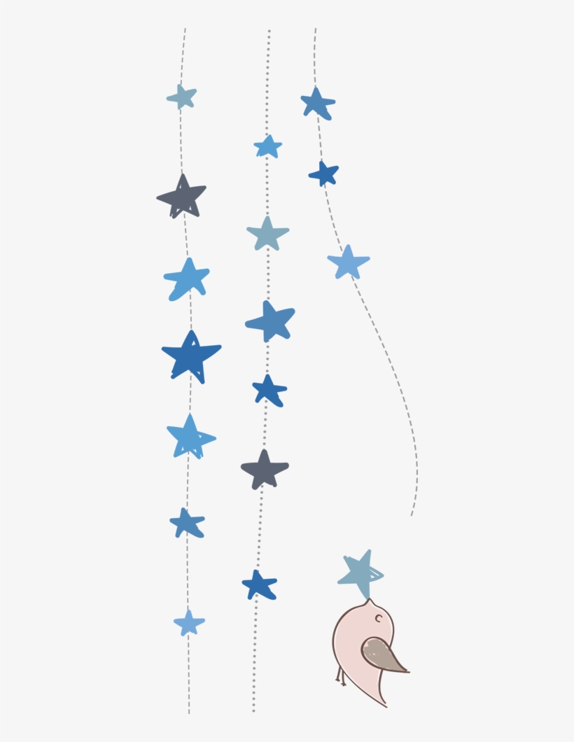 Hanging Stars Wall Sticker, transparent png download