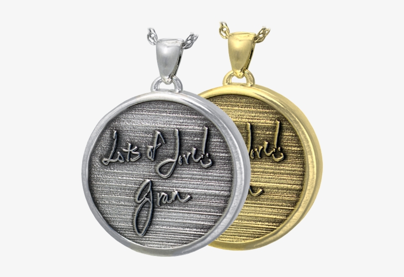 Wholesale Round Jewelry With 3d Handwriting In Silver - Gold, transparent png download