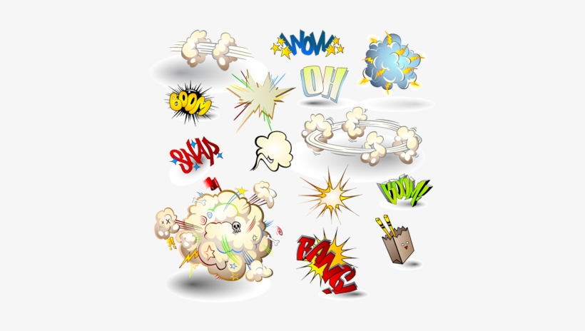 "comic Book Elements" - Bang Wall Clock Wall Clock, transparent png download