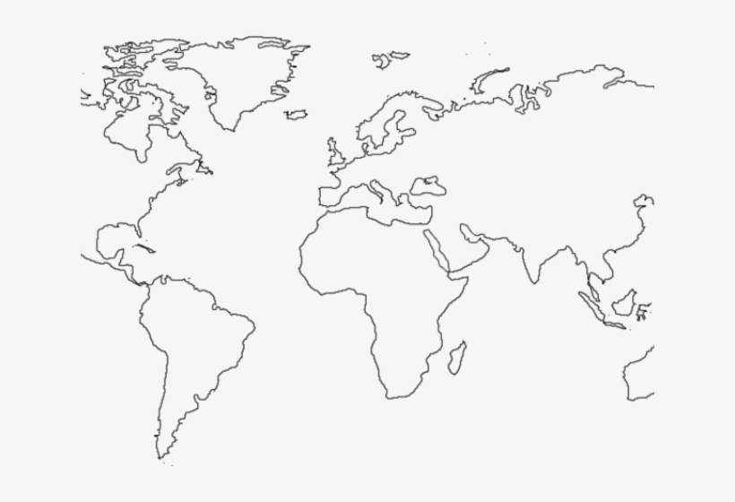 World Map Clipart Simplistic - Map Of The World, transparent png download