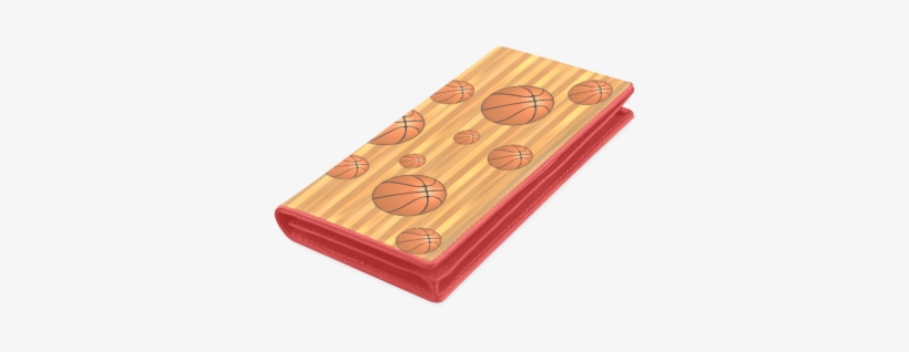 Basketballs With Wood Background Women's Leather Wallet - Wallet, transparent png download