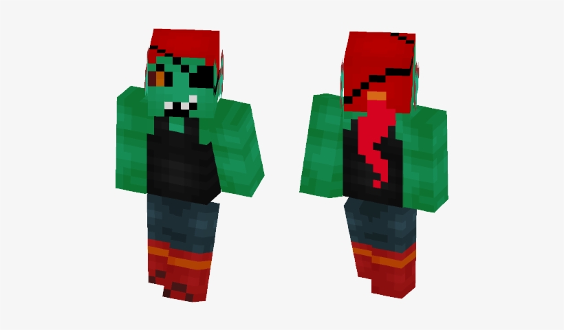 Undertale - Undyne - Minecraft Skin John Wick, transparent png download