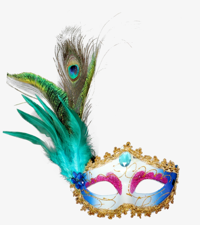 Mardi Gras Feathers Png - Masquerade Feather Ball Masks, transparent png download