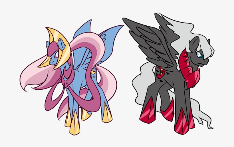 Otakugal15, Cresselia, Darkrai, Pokémon, Ponified, - Mlp Darkrai, transparent png download