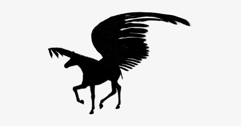 Pegasus Clip Art - Pegasus Clipart Black, transparent png download