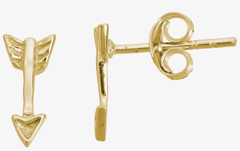 Sterling Silver Yellow Arrow Stud - Hygi Care Ygi Sse504y Sterling Silver Yellow Arrow, transparent png download