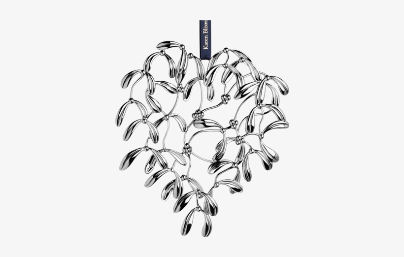 Karen Blixen Mistletoe Heart Silver-plated, 17 Cm X - Rosendahl Mistletoe Heart Mobile, Silver, transparent png download