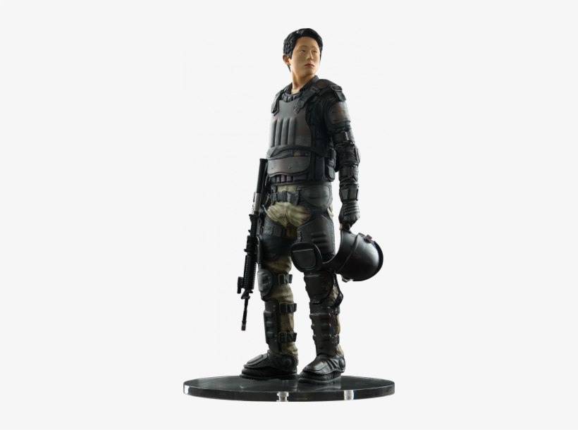 The Walking Dead - Walking Dead - Glenn In Riot Gear Statue, transparent png download